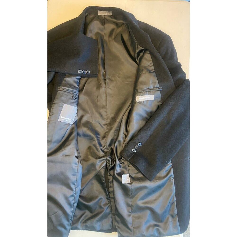Blazer Mens Size 42L 100% Camel Hair Black Business Casual Party Sportscoat - Picture 11 of 15